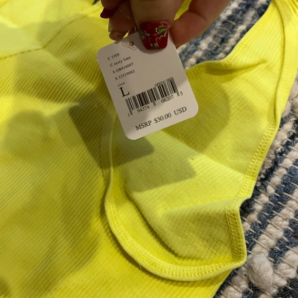 Free People - Free Throw Crop Top Zesty Lime - Picture 5 of 6